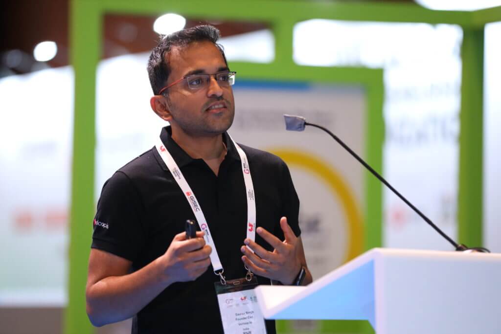 Gaurav speaking at GITEX Future Stars 2020 event