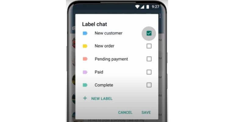 How to add labels to WhatsApp Business?